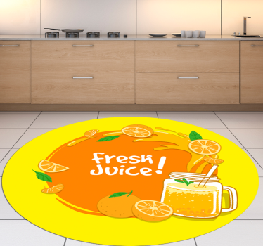 Tapete vinílico frases e textos respingo de suco fresco - TenStickers
