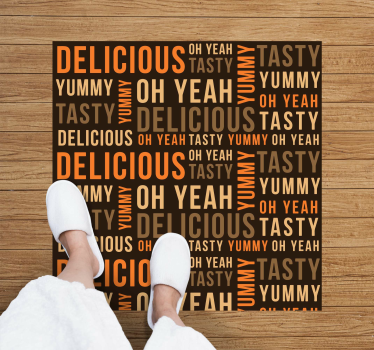 Tapete vinílico frases e textos saboroso delicioso gostoso - TenStickers