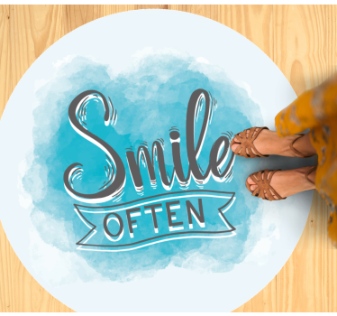Tapete vinílico frases e textos sorria frequentemente - TenStickers