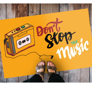 Tapete vinílico frases e textos tema de cassete retrô - TenStickers