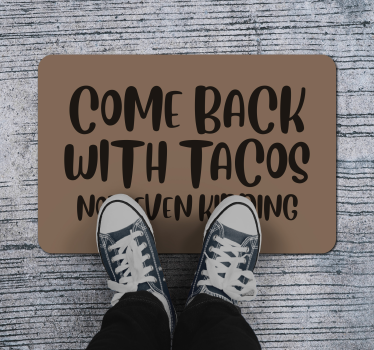 Tapete vinílico frases e textos volte tacos - TenStickers