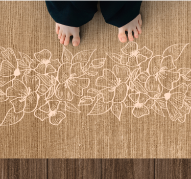 Tapete vinílico hall de entrada elegância floral decorada - TenStickers