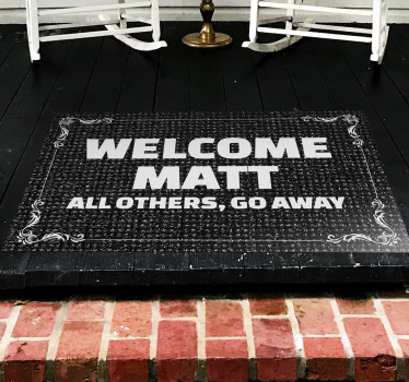 Tapete vinílico hall de entrada mensagem engraçada - TenStickers