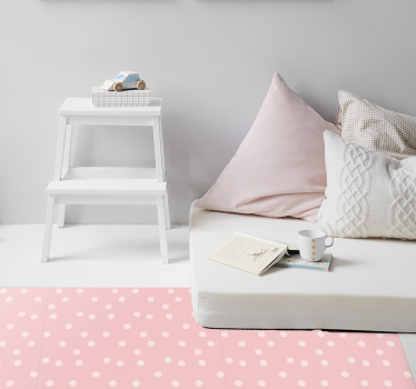 Tapete vinílico para bebés bolinhas rosa - TenStickers