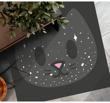 Tapete vinílico para bebés cara de gato fofa - TenStickers