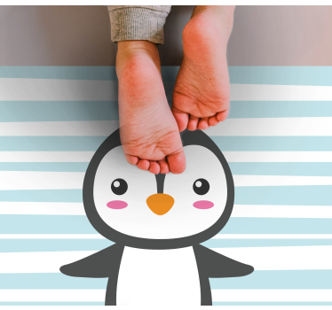 Tapete vinílico para bebés design de pinguim fofo - TenStickers