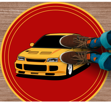 Tapete vinílico juvenil carro esportivo amarelo - TenStickers
