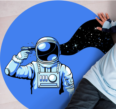 Tapete vinílico juvenil cena cósmica de astronauta - TenStickers