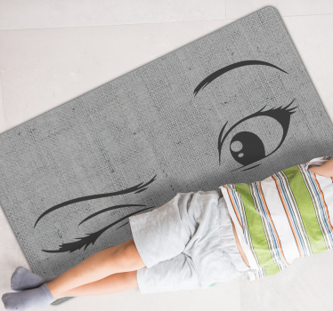 Tapete vinílico juvenil desenho artístico de delineador - TenStickers