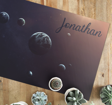 Tapete vinílico juvenil design celestial com nome - TenStickers