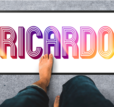 Tapete vinílico juvenil nome personalizado neon - TenStickers