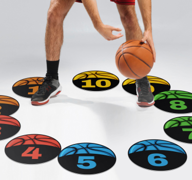 Tapete vinílico juvenil pacote de treinamento de basquete - TenStickers