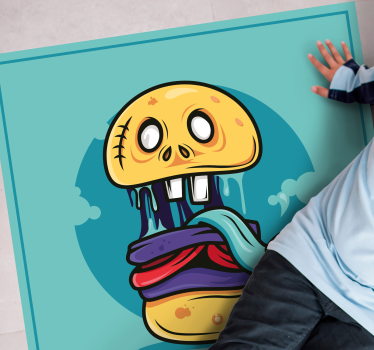 Tapete vinílico juvenil personagem de caveira boba - TenStickers