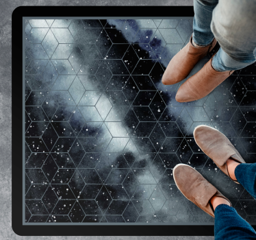 Tapete vinílico juvenil padrão de galáxia hexagonal - TenStickers