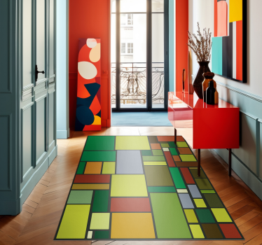 Tapete vinílico mosaico retro multicolorido - TenStickers