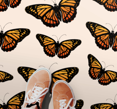 Tapete vinílico de animais motivo vibrante de borboleta - TenStickers