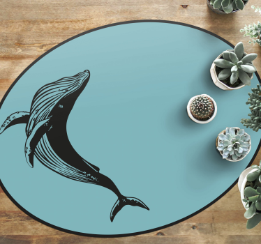 Tapete vinílico de animais motivo majestoso de baleia - TenStickers