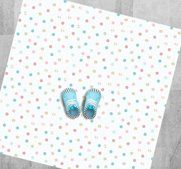 Tapete vinílico para bebés bolinhas minimalistas - TenStickers