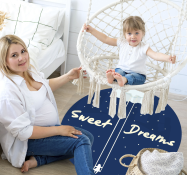 Tapete vinílico para bebés bons sonhos balançando - TenStickers