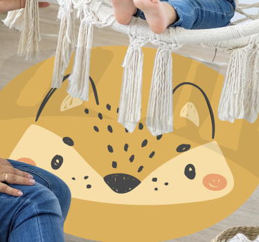 Tapete vinílico para bebés cara de raposa fofa - TenStickers