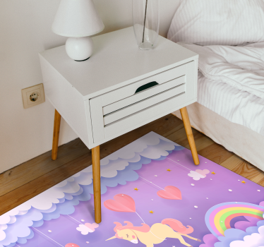 Tapete vinílico para bebés cena de fantasia de unicórnio - TenStickers