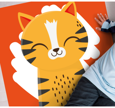 Tapete vinílico para bebés design de tigre feliz - TenStickers
