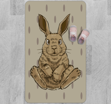Tapete vinílico para bebés ilustração de coelho sentado - TenStickers