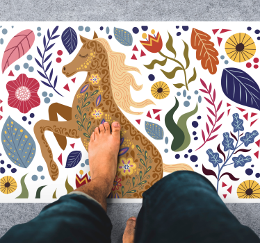 Tapete vinílico de animais majestosa obra de arte de cavalo - TenStickers