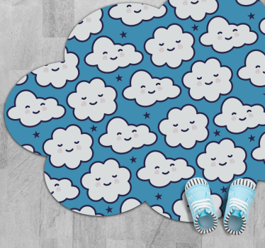 Tapete vinílico para bebés paisagem de sonho nublada - TenStickers