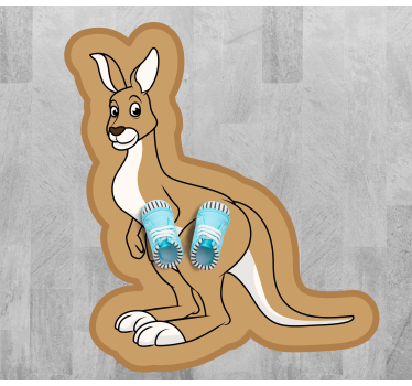 Tapete vinílico para bebés personagem canguru - TenStickers