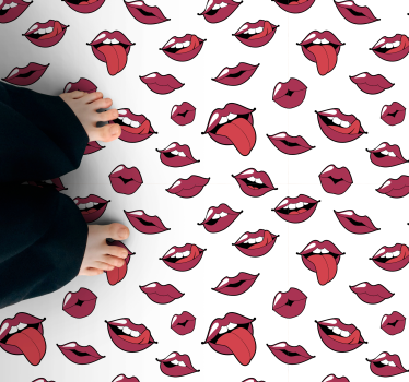 Tapete vinílico juvenil lábios de arte pop - TenStickers