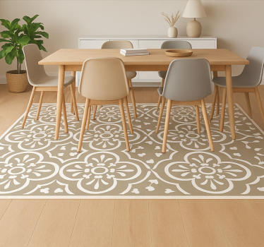 Tapete vinílico para sala de jantar borda encáustica - TenStickers