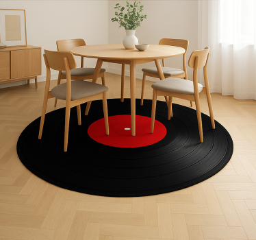 Tapete vinílico para sala de jantar disco de vinil gigante - TenStickers