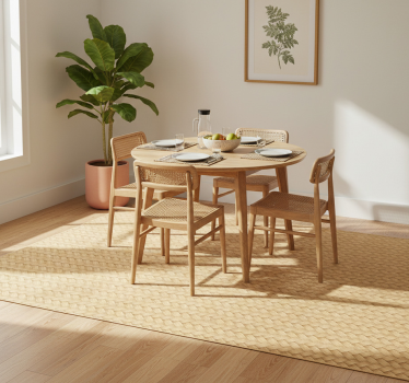Tapete vinílico para sala de jantar em vime - TenStickers