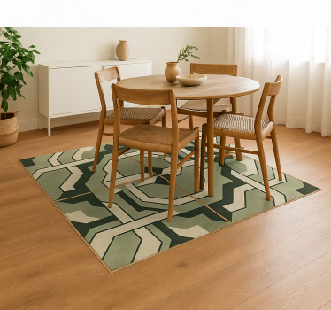 Tapete vinílico para sala de jantar entrelaçamento geométrico - TenStickers