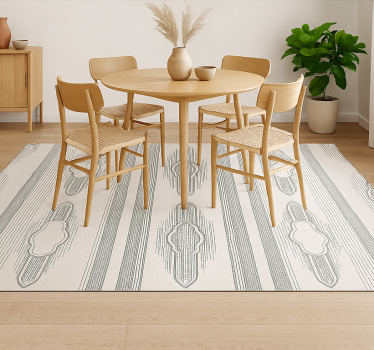 Tapete vinílico para sala de jantar geometria étnica intrincada - TenStickers