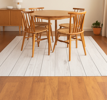 Tapete vinílico para sala de jantar madeira branca envelhecida - TenStickers