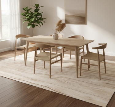 Tapete vinílico para sala de jantar madeira clara para mesa - TenStickers