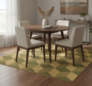 Tapete vinílico para sala de jantar cubos 3d bege - TenStickers
