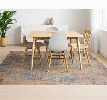 Tapete vinílico para sala de jantar padrão oriental desgastado - TenStickers