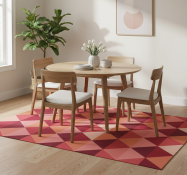 Tapete vinílico para sala de jantar triângulos geométricos - TenStickers