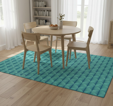 Tapete vinílico para sala de jantar verde azul - TenStickers