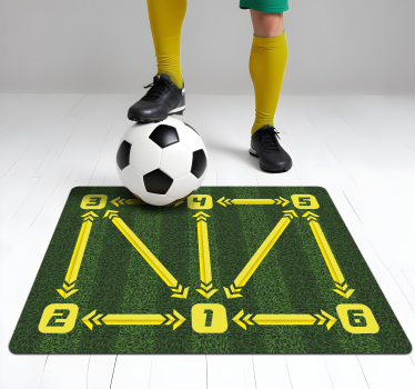 Tapete vinílico formato retangular treino de futebol - TenStickers