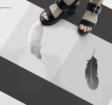Tapete vinílico de animais minimalismo de penas - TenStickers