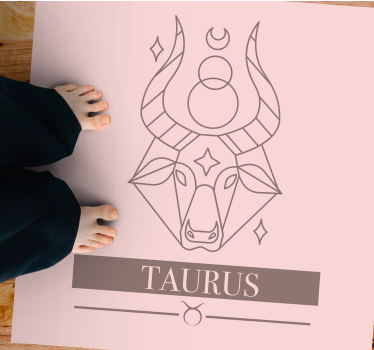 Tapete vinílico frases e textos signo do zodíaco touro - TenStickers