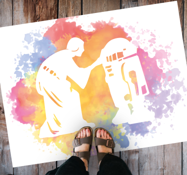 Tapete vinílico juvenil saga galáctica aquarela - TenStickers