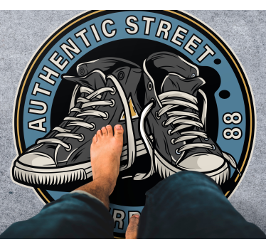 Tapete vinílico juvenil tênis estilo rua - TenStickers