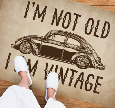 Tapete vinílico vintage eu não sou velho - TenStickers