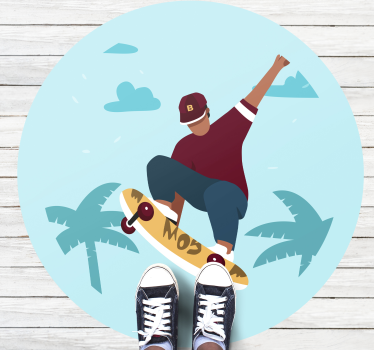 Tapetes de skate virados para adolescentes para quartos - TenStickers