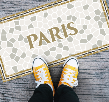 Tapetes feitos sob medida em mosaico romano de paris - TenStickers